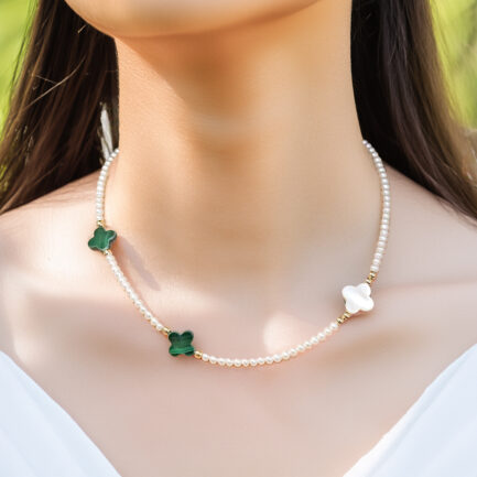 Freshwater Pearl Necklace with 14K Gold