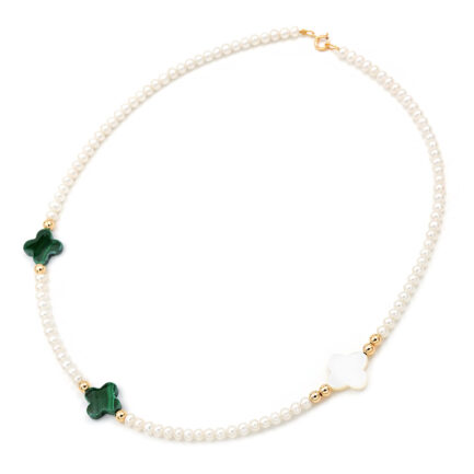 Freshwater Pearl Necklace with 14K Gold