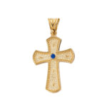 Orthodox Cross Pendant in 14k Yellow Solid Gold