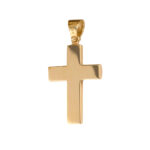 14k Gold Byzantine Cross Pendant with Multicolor Gemstones