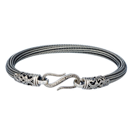 Braided Chain Bracelet in Sterling Silver
