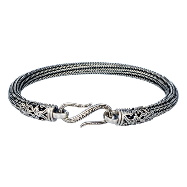 Braided Chain Bracelet in Sterling Silver