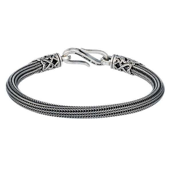 Braided Chain Bracelet in Sterling Silver