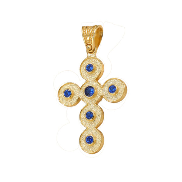 Byzantine Pendant Cross in 14k Gold