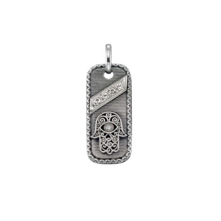 Hamsa Talisman Pendant in Sterling Silver 925