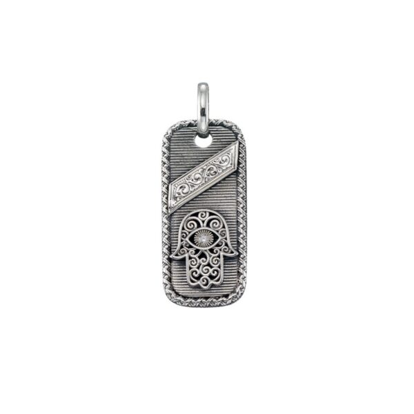 Hamsa Talisman Pendant in Sterling Silver 925