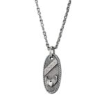 Winged Heart Talisman Pendant in Sterling Silver 925