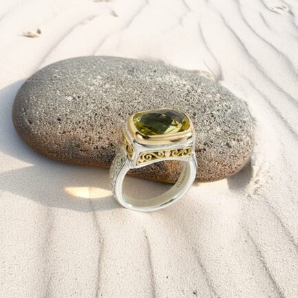 Classic ring in 18K Gold and Silver with Lemon 2185.
