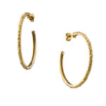 Large Hoop Earrings in gold plated silver