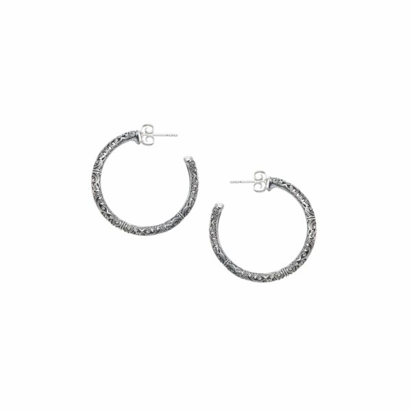 Medium Hoop Earrings in Silver
