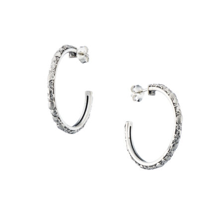Medium Hoop Earrings in Silver