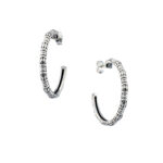 Medium Hoop Earrings in Silver
