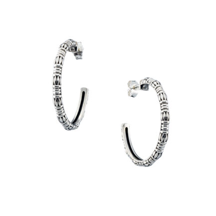 Medium Hoop Earrings in Silver