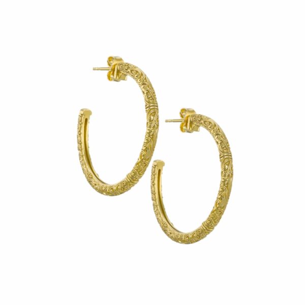 Medium Hoop Earrings in gold plated silver