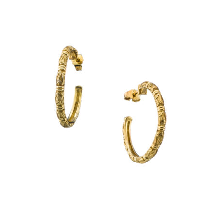 Medium Hoop Earrings in gold plated silver