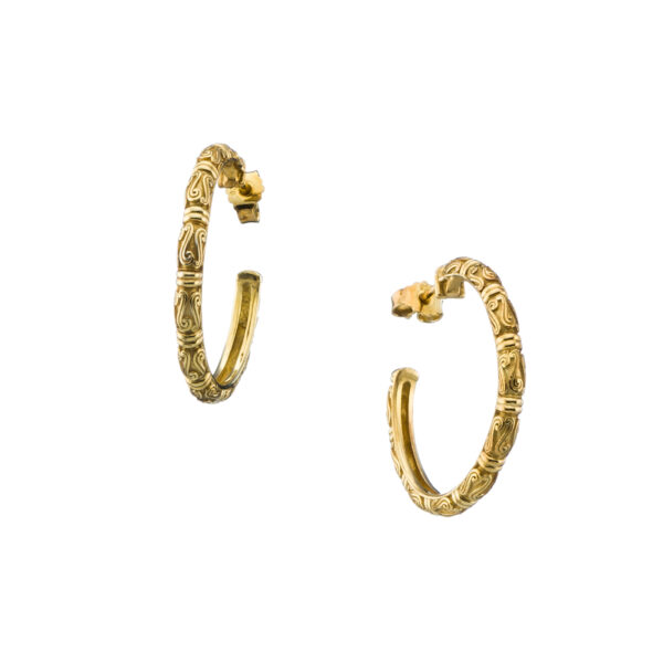 Medium Hoop Earrings in gold plated silver