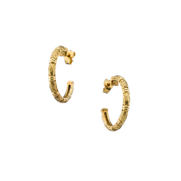 Small Hoop Earrings in gold plated silver