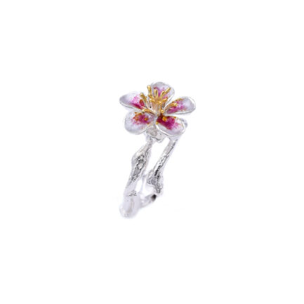 Enamel Flower Ring red