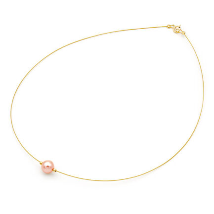 Necklace Pearl 8-9mm and 14K gold beads