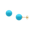 Turquoise Ball 10mm Stud Earrings