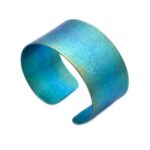 Wide Titanium Cuff Bracelet turquoise